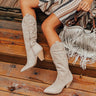 The Audra Faux Suede Boot In Taupe Image - 1