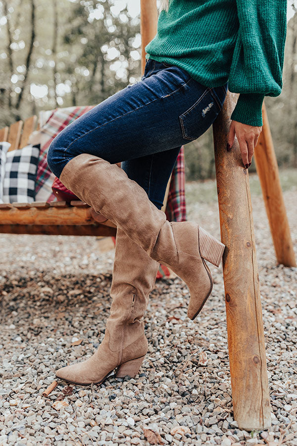 The Aura Faux Suede Boot In Iced Mocha Image - 4