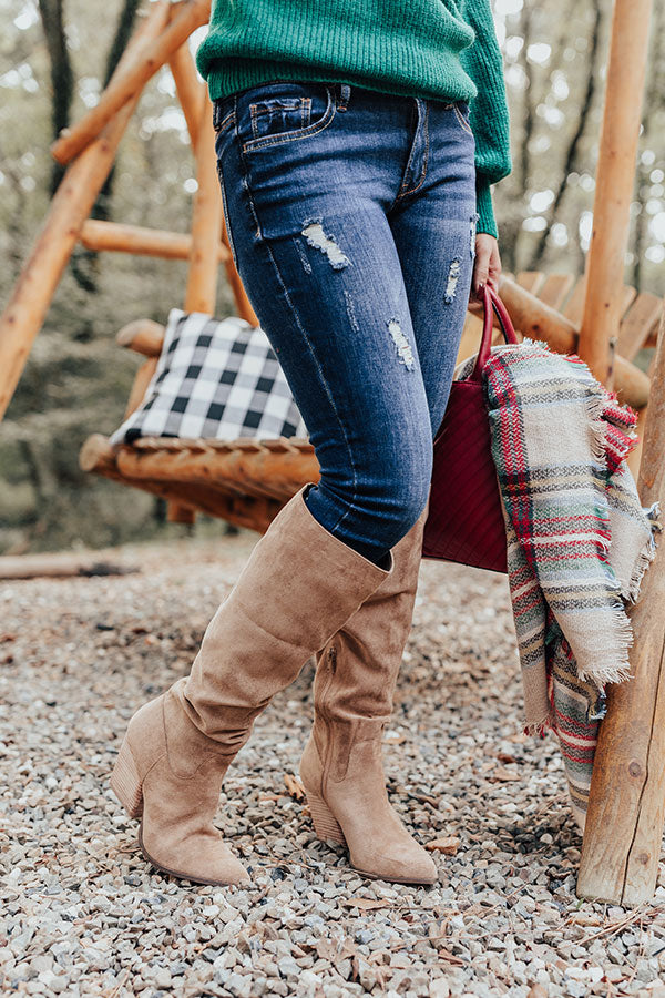 The Aura Faux Suede Boot In Iced Mocha Image - 5