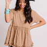 Kisses In Capri Babydoll Top In Iced Mocha Image - 1