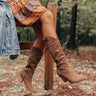 The Audra Faux Suede Boot In Brown Image - 1