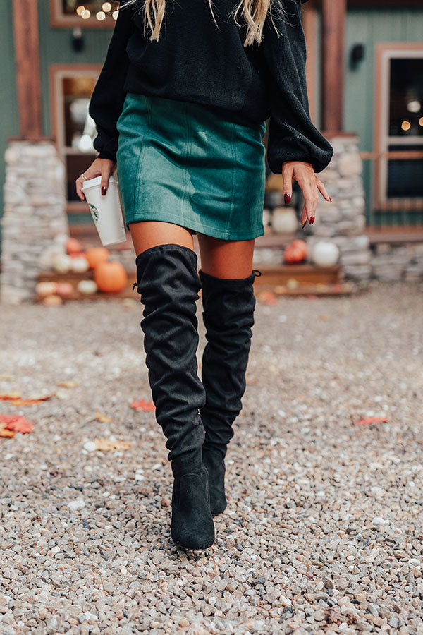 The Ellorie Faux Suede Thigh High Boot Image - 1