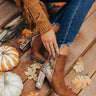 The Bailee Faux Suede Bootie In Chocolate Image - 1