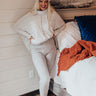 Latte Kisses High Waist Cable Knit Legging In Grey Image - 1