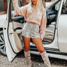 The Penn Faux Suede Shorts Image - 1