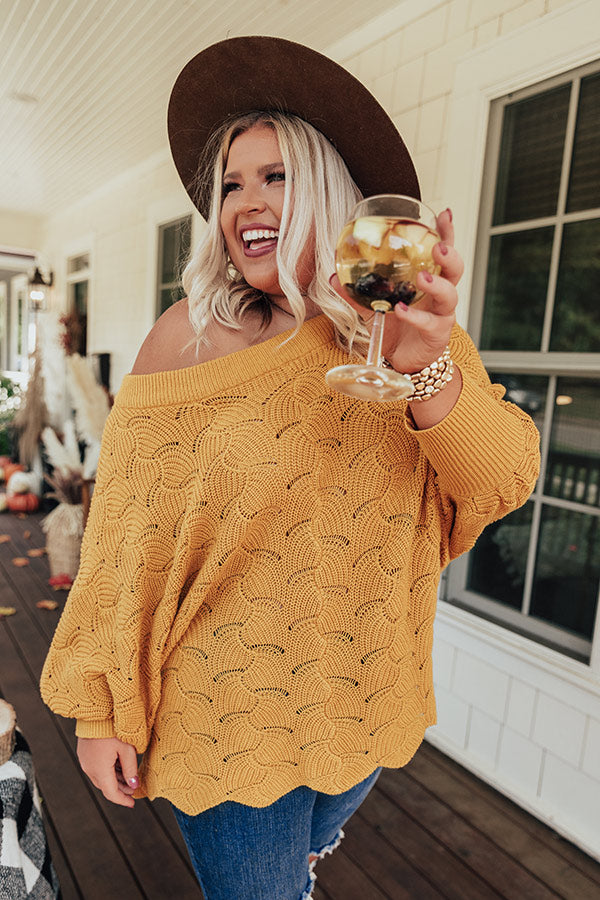 September Morning Knit Sweater In Golden Honey Curves Image - 1