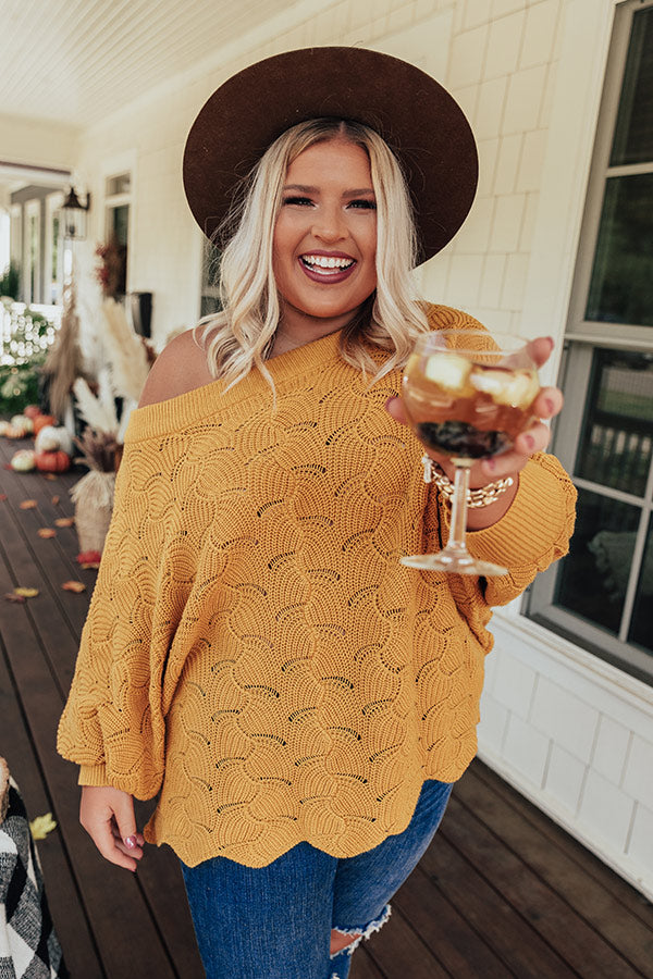September Morning Knit Sweater In Golden Honey Curves Image - 2