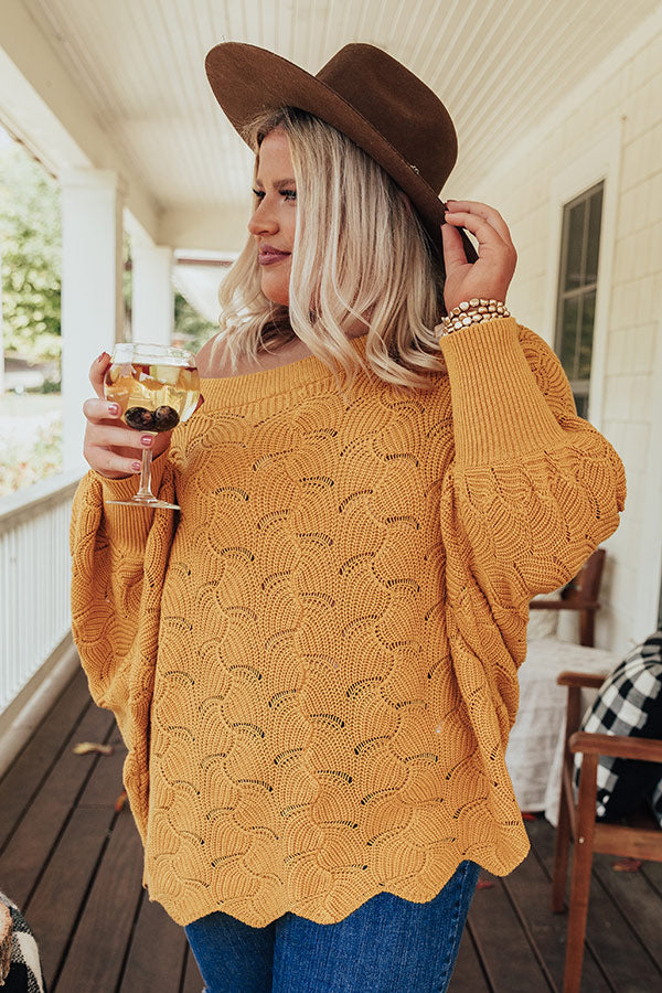 September Morning Knit Sweater In Golden Honey Curves Image - 3
