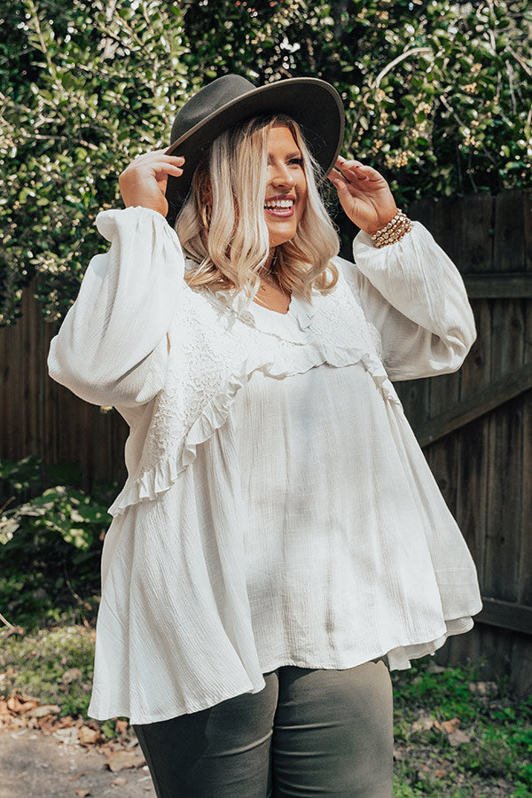Already Enamored Babydoll Top in Ivory Curves Image - 4