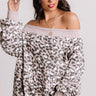Running Free Leopard Sweatshirt In Dusty Purple Image - 1