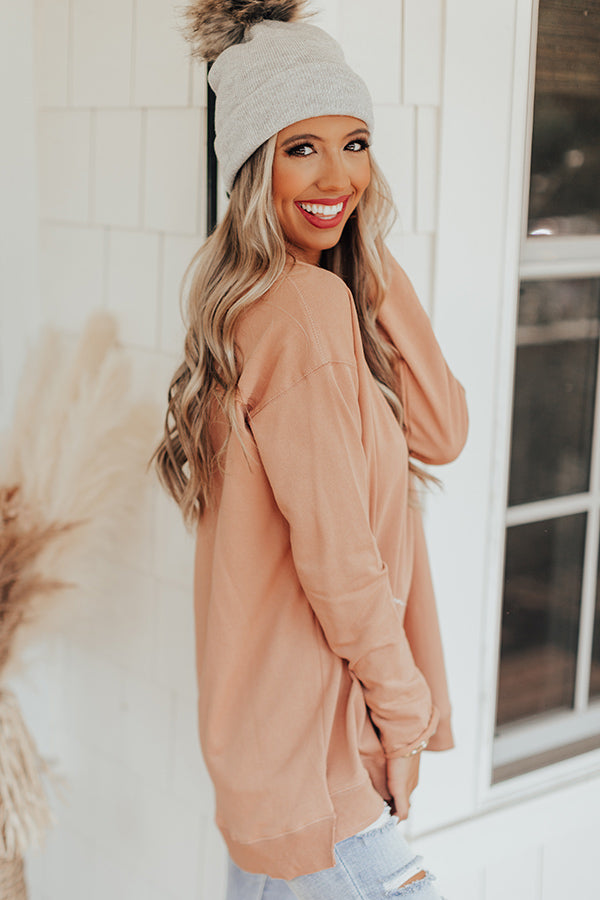 Moving On Up Sweatshirt In Latte Image - 5