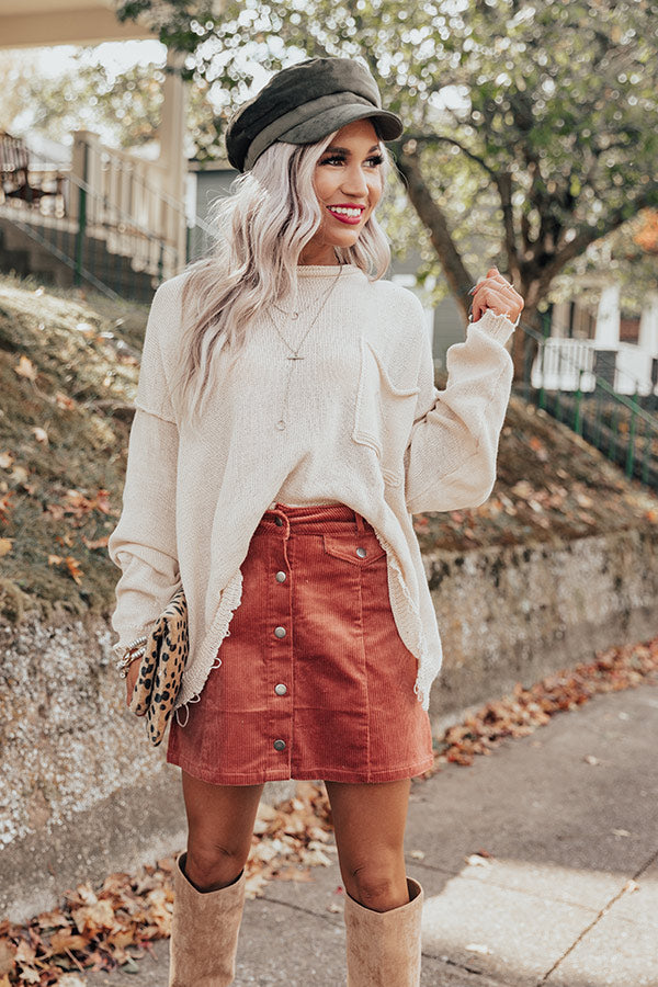 Happy On The Highline Shift Sweater In Cream