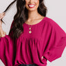 Better In The Berkshires Shift Top In Berry Image - 1
