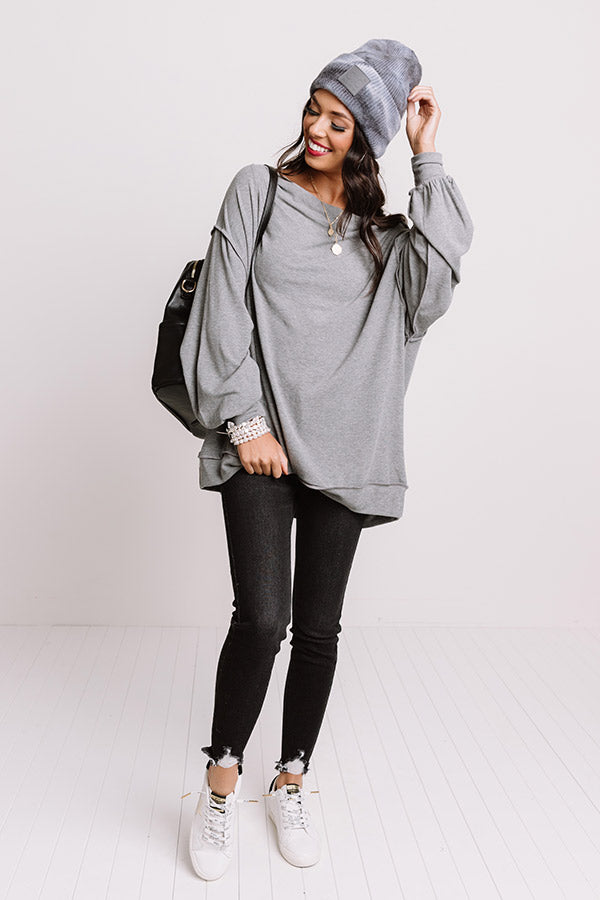 Better Days Ahead Shift Top In Grey Image - 2