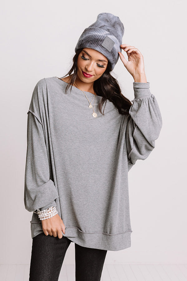 Better Days Ahead Shift Top In Grey Image - 1