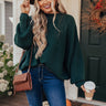 Full Of Warmth Tunic Sweater In Hunter Green Image - 1