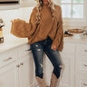 Windchill Cable Knit Sweater In Mocha Image - 1