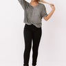 Off The Clock Shift Top In Dark Grey Image - 1