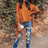 To The Mountains Sweatshirt In Pumpkin Image - 1