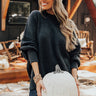 Full Of Warmth Tunic Sweater In Charcoal Image - 1