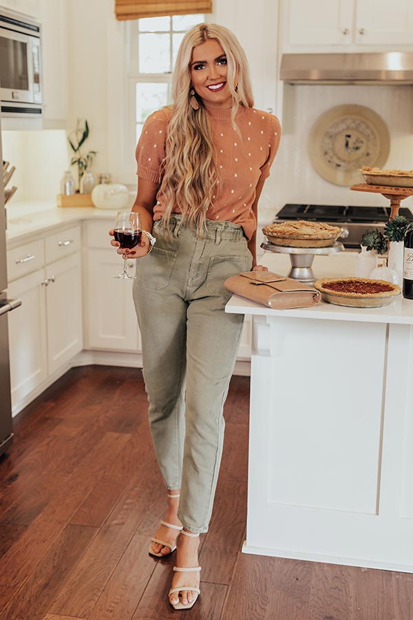 The Levy High Waist Pants In Sage
