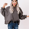 To The Mountains Sweatshirt In Charcoal Image - 1