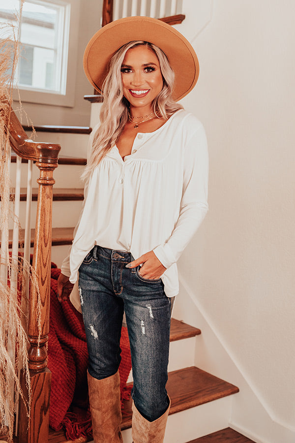 Vivid Autumn Shift Top In White Image - 2
