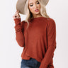 Weekend Wine Down Shift Top In Dark Rust Image - 1