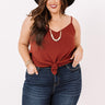 Kisses On The Coast Shift Tank In Aurora Red   Curves Image - 1
