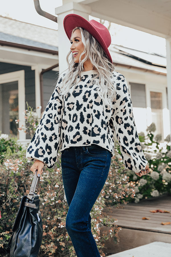 Bundled Up In Brighton Leopard Sweater