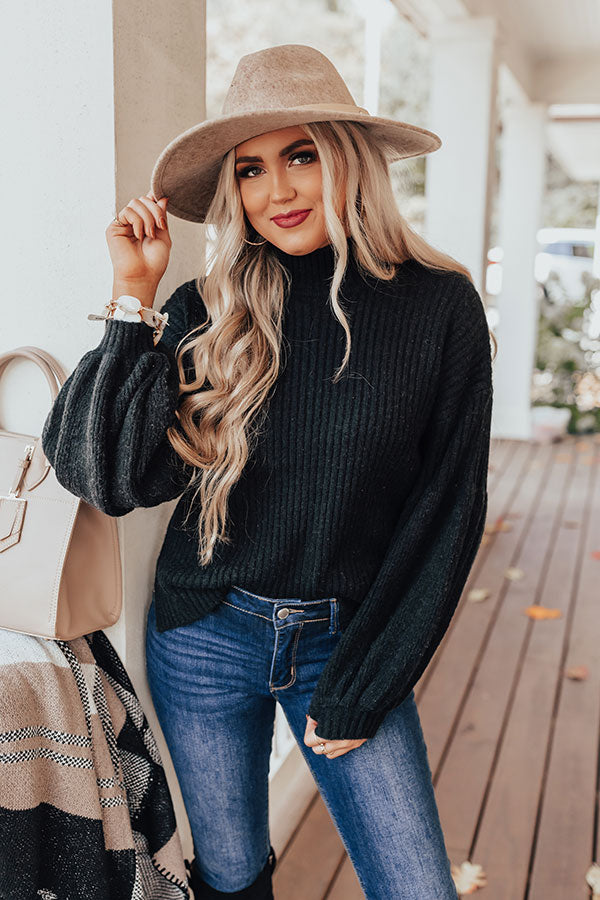 Pumpkin Season Sweater In Black Image - 1