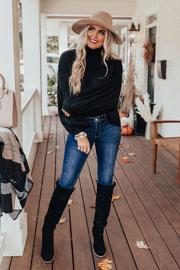 Pumpkin Season Sweater In Black Image - 2