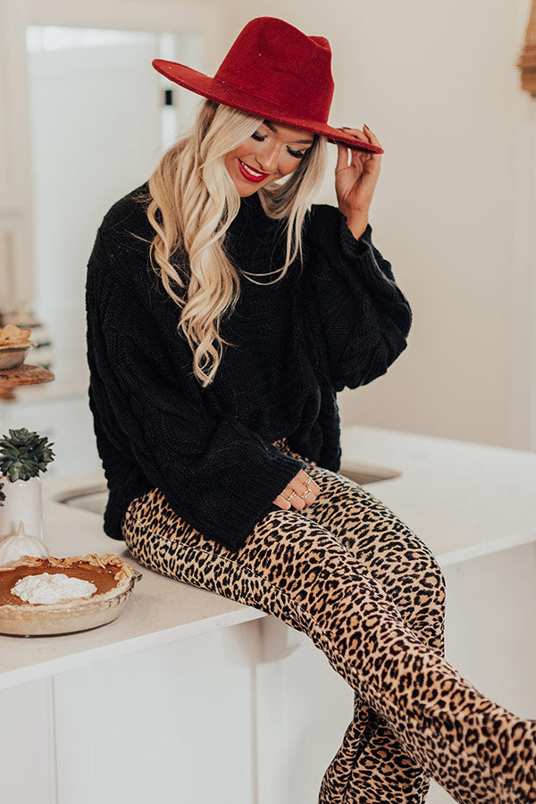 Windchill Cable Knit Sweater In Black
