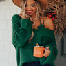 Aspen All Over Knit Sweater In Emerald Image - 1