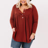 Vivid Autumn Shift Top In Dark Rust Curves Image - 1