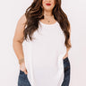 Everyday Escape Shift Top In White   Curves Image - 1