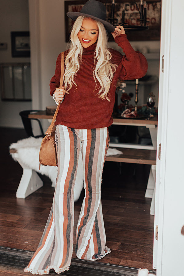 Berkshires Bound Knit Sweater In Dark Rust Image - 1