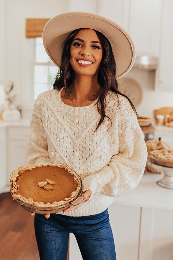 Most Loved Knit Sweater In Cream Image - 1