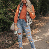 Autumn Hugs Plaid Vest In Black Image - 1
