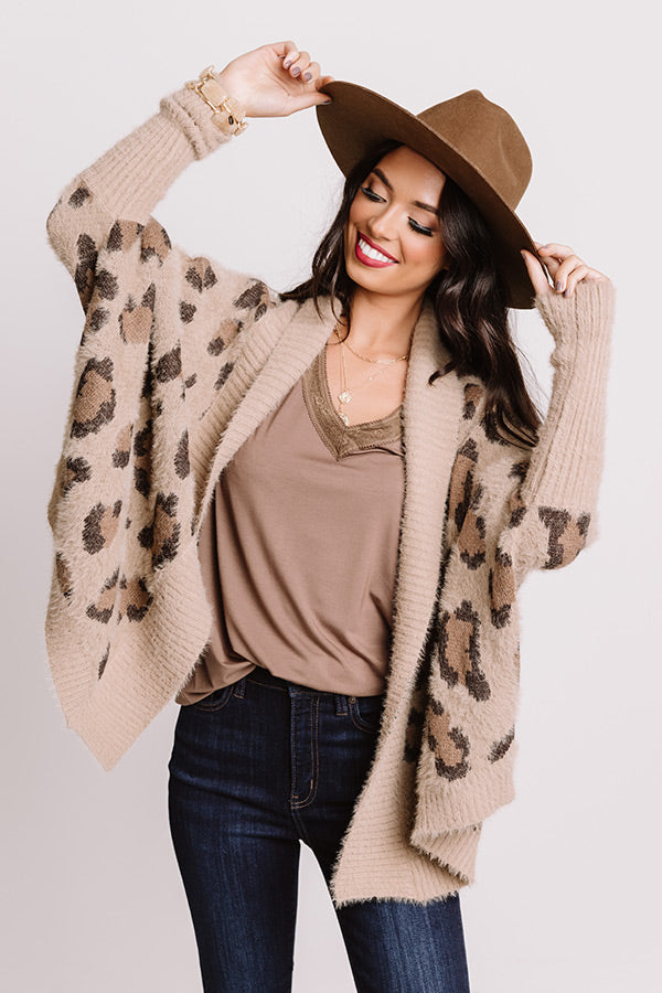 Most Valuable Layer Leopard Cardigan In Mocha Image - 1