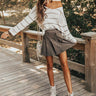 Now And Later Button Up Skirt In Espresso Image - 1