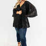 Brilliant Luster Sequin Cardigan In Black Curves Image - 1