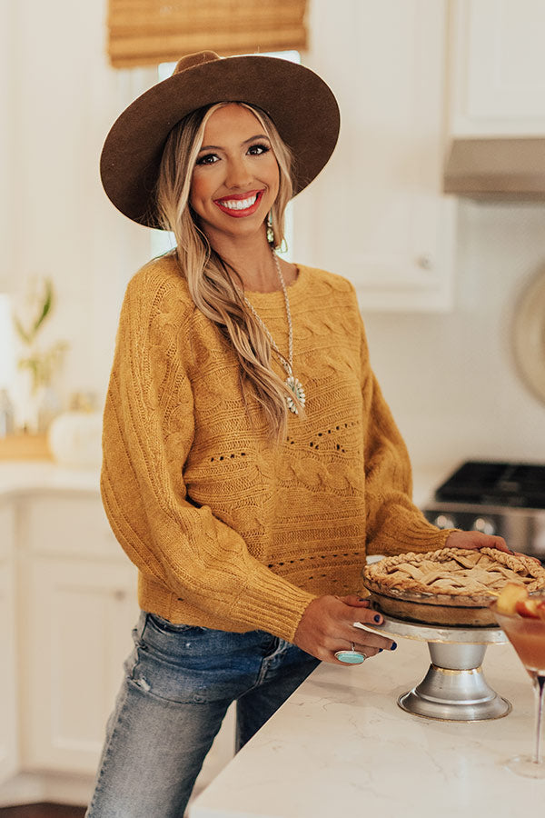 Code Word Cute Knit Sweater In Golden Honey Image - 1