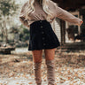 Now And Later Button Up Skirt In Black Image - 1