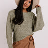 Code Word Cute Knit Sweater In Sage Image - 1