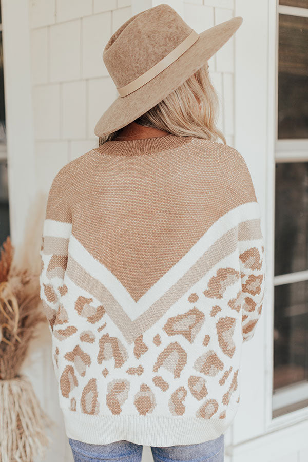 Spotted In Aspen Knit Sweater In Mocha Image - 4