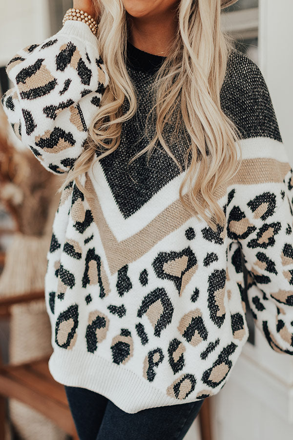 Spotted In Aspen Knit Sweater In Black Image - 2