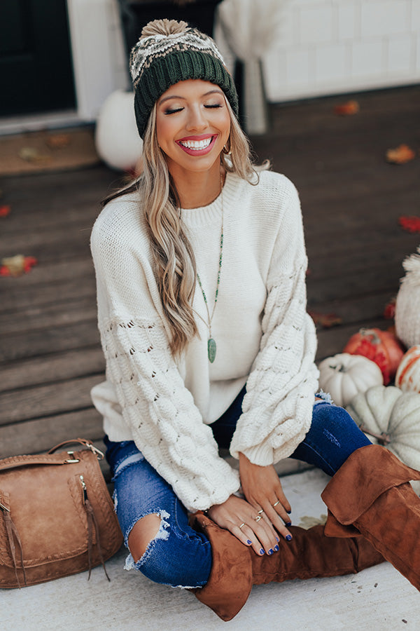 Blue Ridge Babe Knit Sweater In Ivory Image - 5