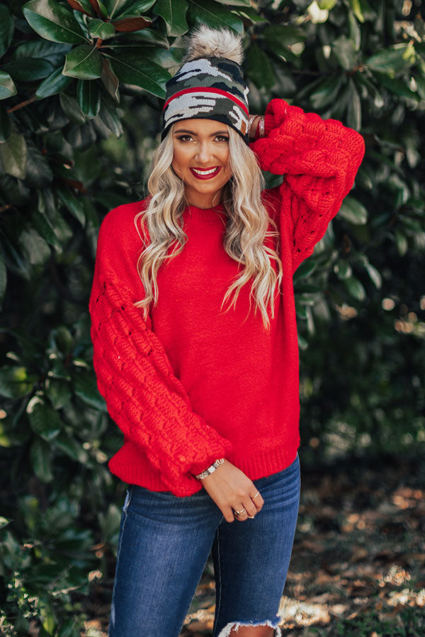 Blue Ridge Babe Knit Sweater In Red Image - 2