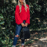 Blue Ridge Babe Knit Sweater In Red Image - 1